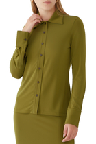 Slim Long-Sleeve Button-Front Shirt