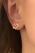 Single Hubb Earring, 18k Yellow Gold & Pink Sapphire