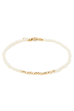 14-Karat Gold Freshwater Pearl Bracelet