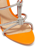 Naia 105 Knot Leather & Crystal Mules