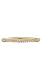 Sculpted Cable Bangle Bracelet, 18k Yellow Gold & Diamonds