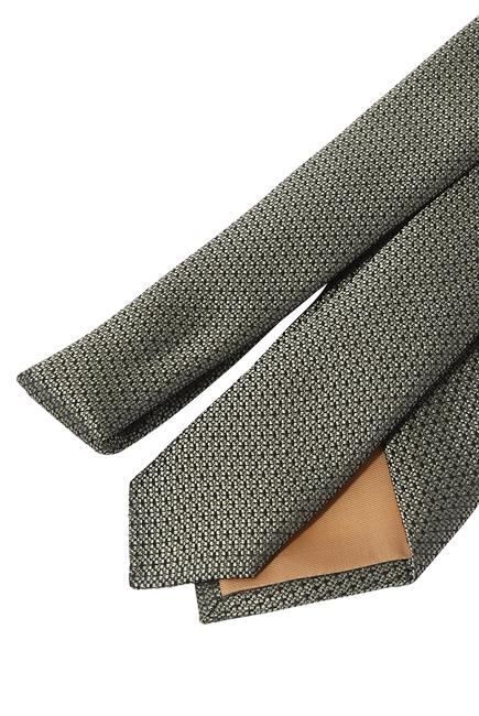 Silk Tie In Structured Jacquard