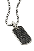 Pavé Black Diamonds Streamline® Tag Pendant