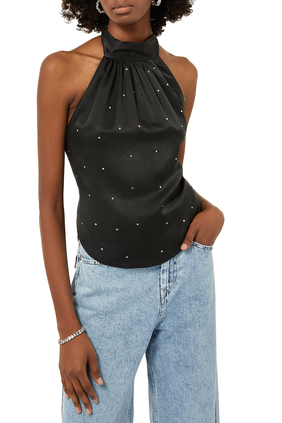 Twinkling Backless Top