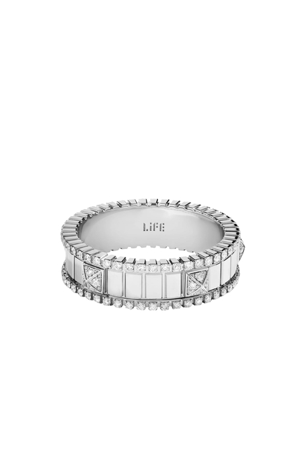 LIFE Ring, 18K White Gold & Diamonds