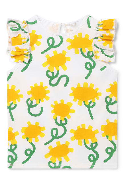 Kids Sunflower Cotton Shirt