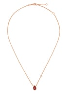 Serpent Bohème XS Motif Pendant, 18k Pink Gold with Rhodolite & Diamond
