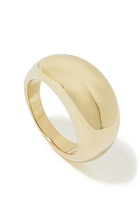 Paloma Dome-Shaped Ring, 14k Gold-Plated Brass