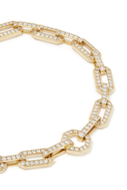 Pavé Chain Bracelet, 18k Yellow Gold & Diamond