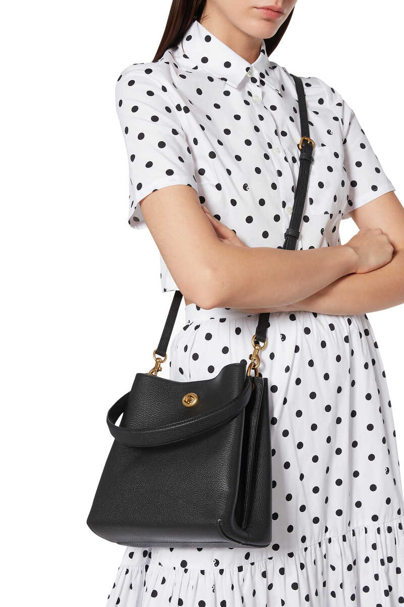 Buy Black Coach Charlie 21 Pebble Leather Bucket Bag - Womens for AED 1500.00 Coach ...