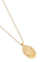 Sybil Pendant Necklace, 18k Gold-Plated Brass & Rock Crystal