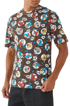 All-Over Cartoon Print T-Shirt