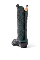 Mid Shaft Embroidered 40 Western Boots