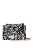 Crystal-Embellished Mini Jeweled Satchel