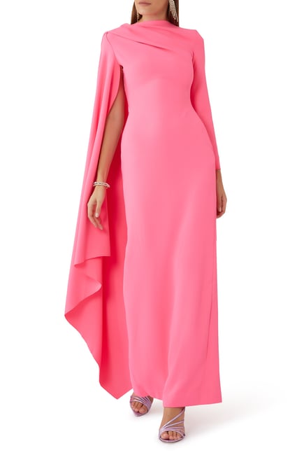 Lydia Cape Sleeve Maxi Dress