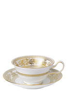 Gold Columbia Peony Cup and Saucer