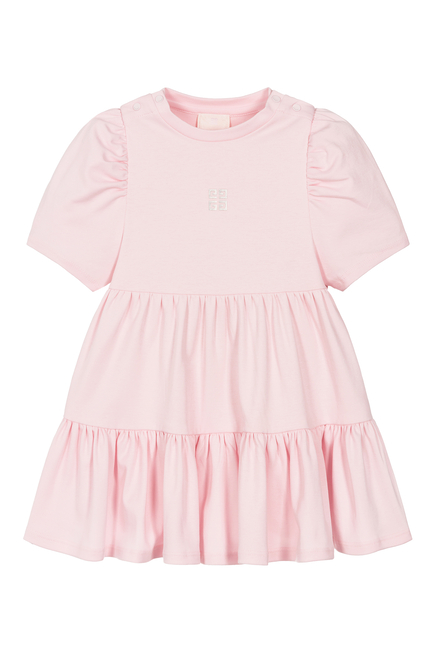 Kids Short Sleeves Cotton Dress