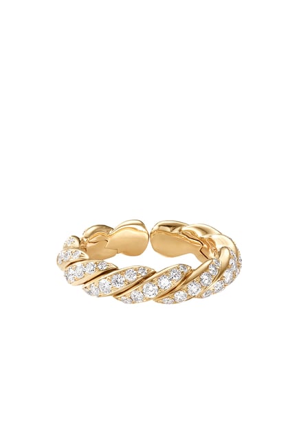 Paveflex Ring, 18k Yellow Gold & Diamonds