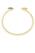 Serpent Boheme Bracelet, Yellow Gold with Malachite & Diamonds