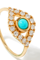 Evil Eye Extra Large Turquoise Ring