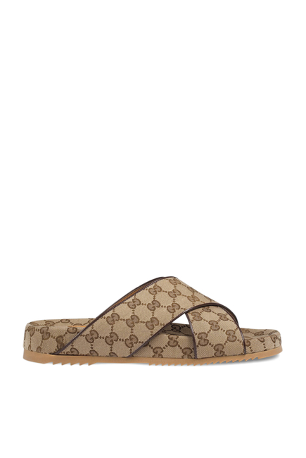 Gucci Beige Slide Sandals