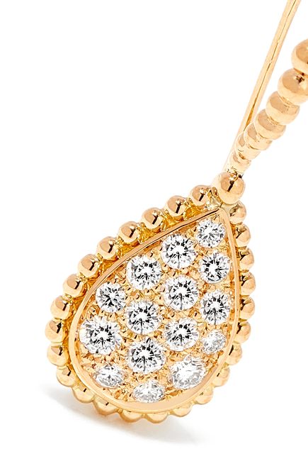 Serpent Bohème M Motif Sleepers, paved with diamonds, in yellow gold
