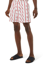 VLTN TIMES Print Cotton Shorts