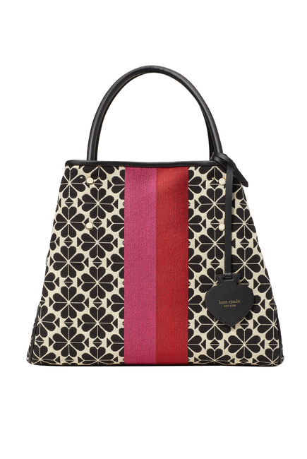 Flower Jacquard Everything Stripe Tote