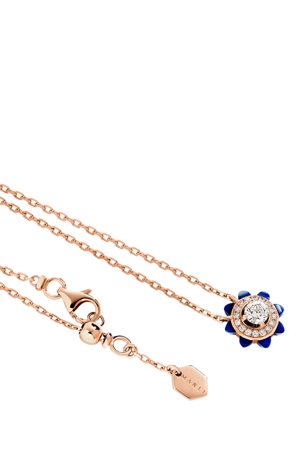 Tip-Top Necklace, 18k Rose Gold, Lapis Lazuli & Diamond