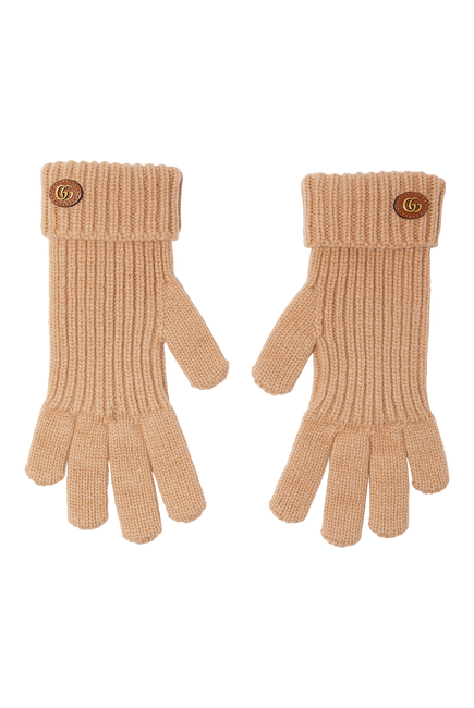Double G Wool Cashmere Gloves