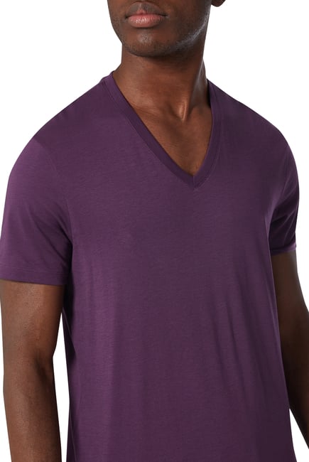 Buy Armani Exchange Pima Cotton V-Neck T-Shirt for Mens | Bloomingdale's UAE