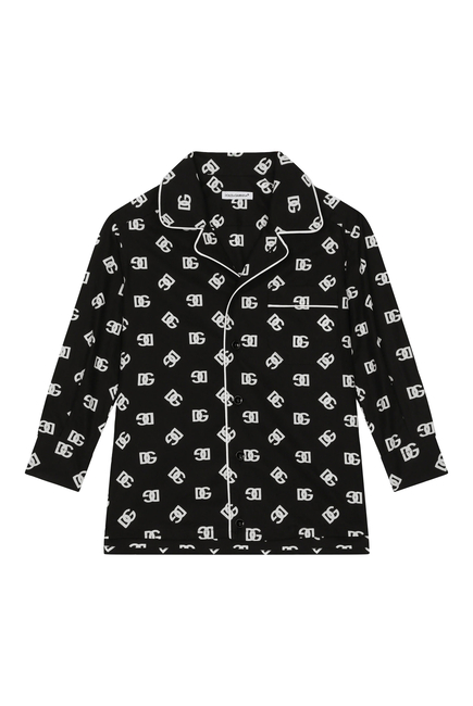 Kids Allover DG Logo Printed Shirt