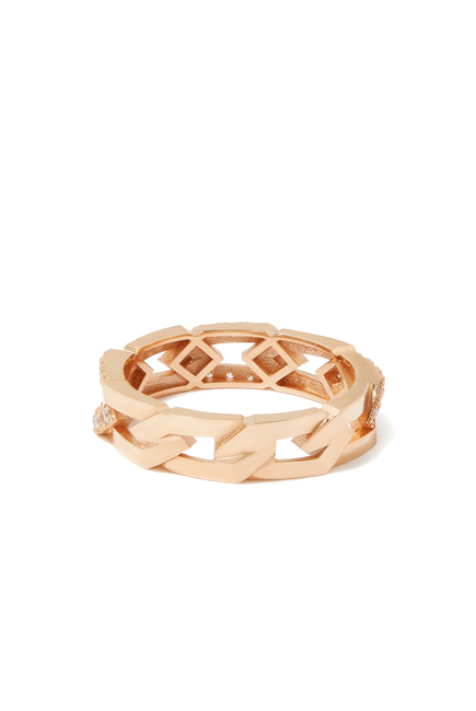 Fizzy Rebel Diamond Ring, 18k Rose Gold & Diamonds