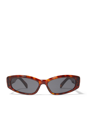 Elongated Rectangular Monochroms Sunglasses