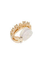 Avenues Single Cuff Earring, 18k Yellow Gold with Diamonds
