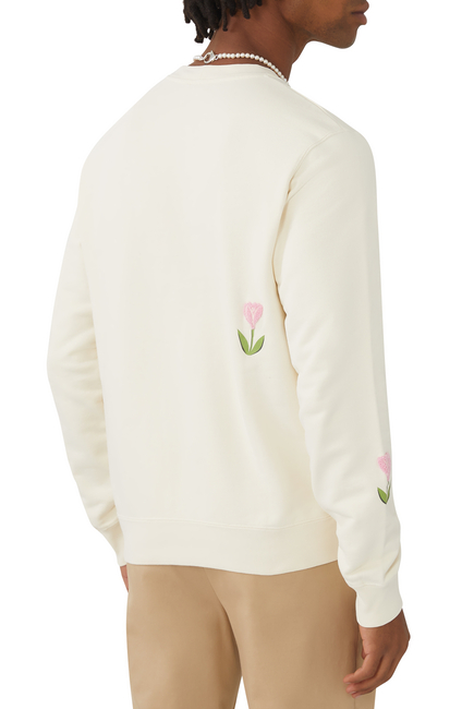 Embroidered Tulip Sweatshirt