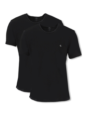 Calvin Klein - Black Shirt & White T Shirt Pack - Designer Boys Clothes -  Boys 2 Pack CK Logo Crew Neck T Shirt : : Fashion
