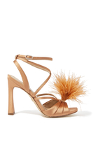 Layton 100 Feather Satin Sandals