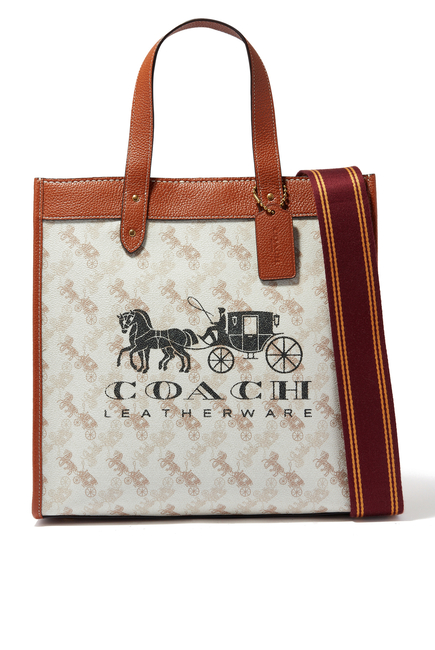 Buy Coach Field Tote Bag 40 with Horse & Carriage Print, Brown Color Men