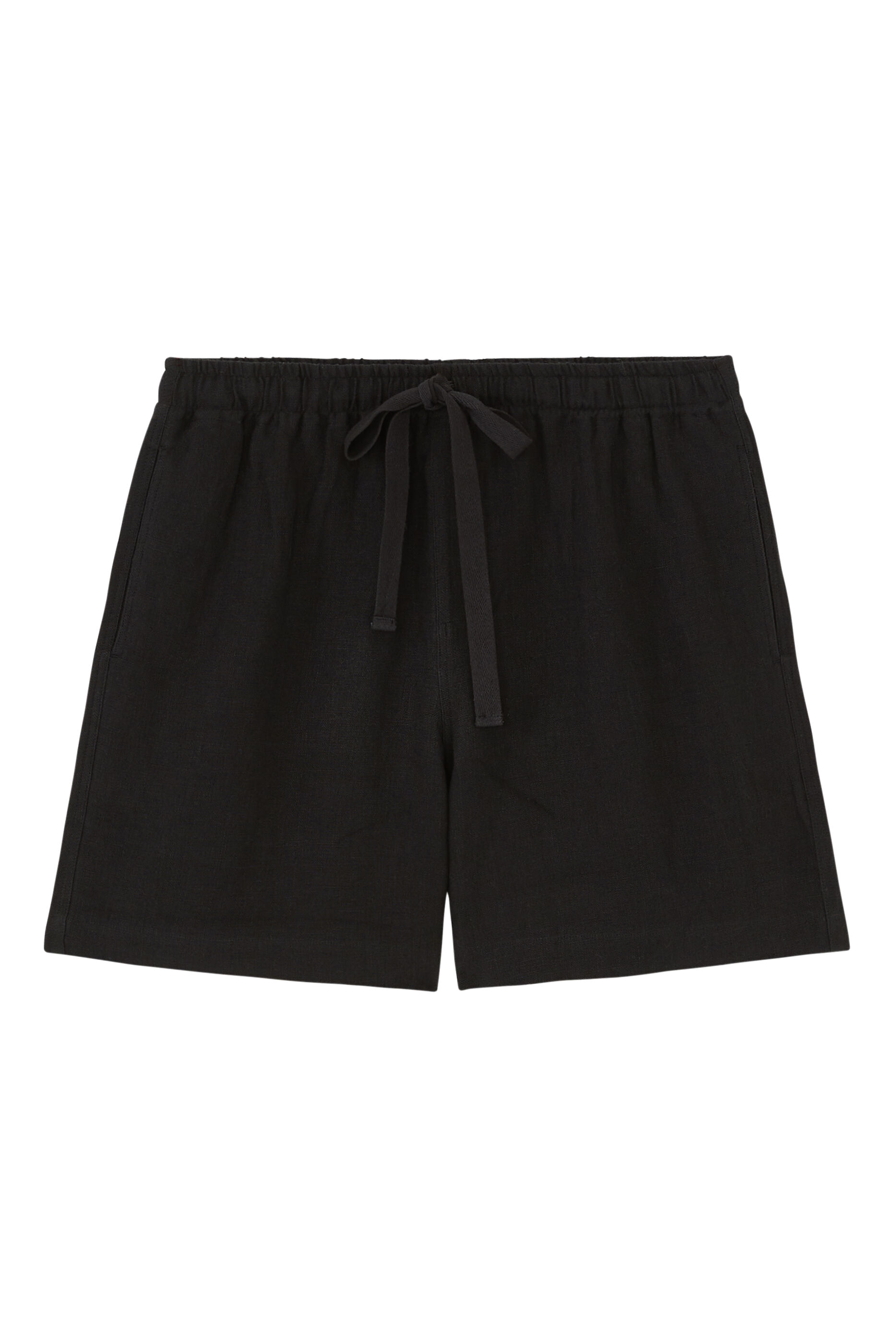 COMMAS Black Drawstring Shorts