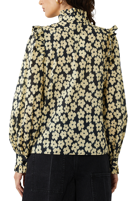 Kyra Blurred Floral Cotton Shirt
