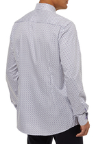 Slim-Fit Geometric-Print Dress Shirt