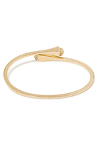 Cleo Slim Bangle, 18k Yellow Gold with Full Diamonds