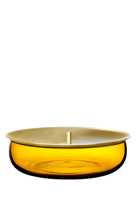Amber Bowl With Lid