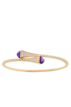 Cleo Midi Bangle, 18k Rose Gold with Amethyst & Diamonds