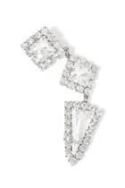 Long Crystal Square Earrings