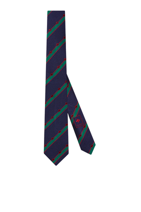 Striped Logo Tie