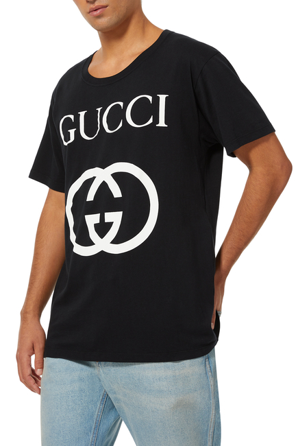 Gucci Interlocking G Logo Cotton T-Shirt
