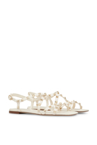 Valentino Garavani Rockstud Flat Leather Sandals