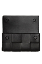 Flap Intreccio Leather Wallet